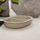 6126 ovaler Futterteller mit Mittelsteg creme natur  mf