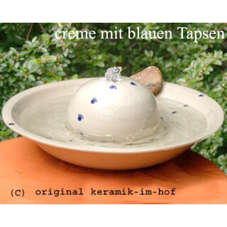 40cm Trinkbrunnen creme blaue Tapsen  mf